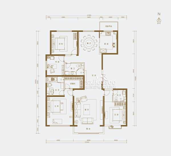 205.41 四室兩廳三衛